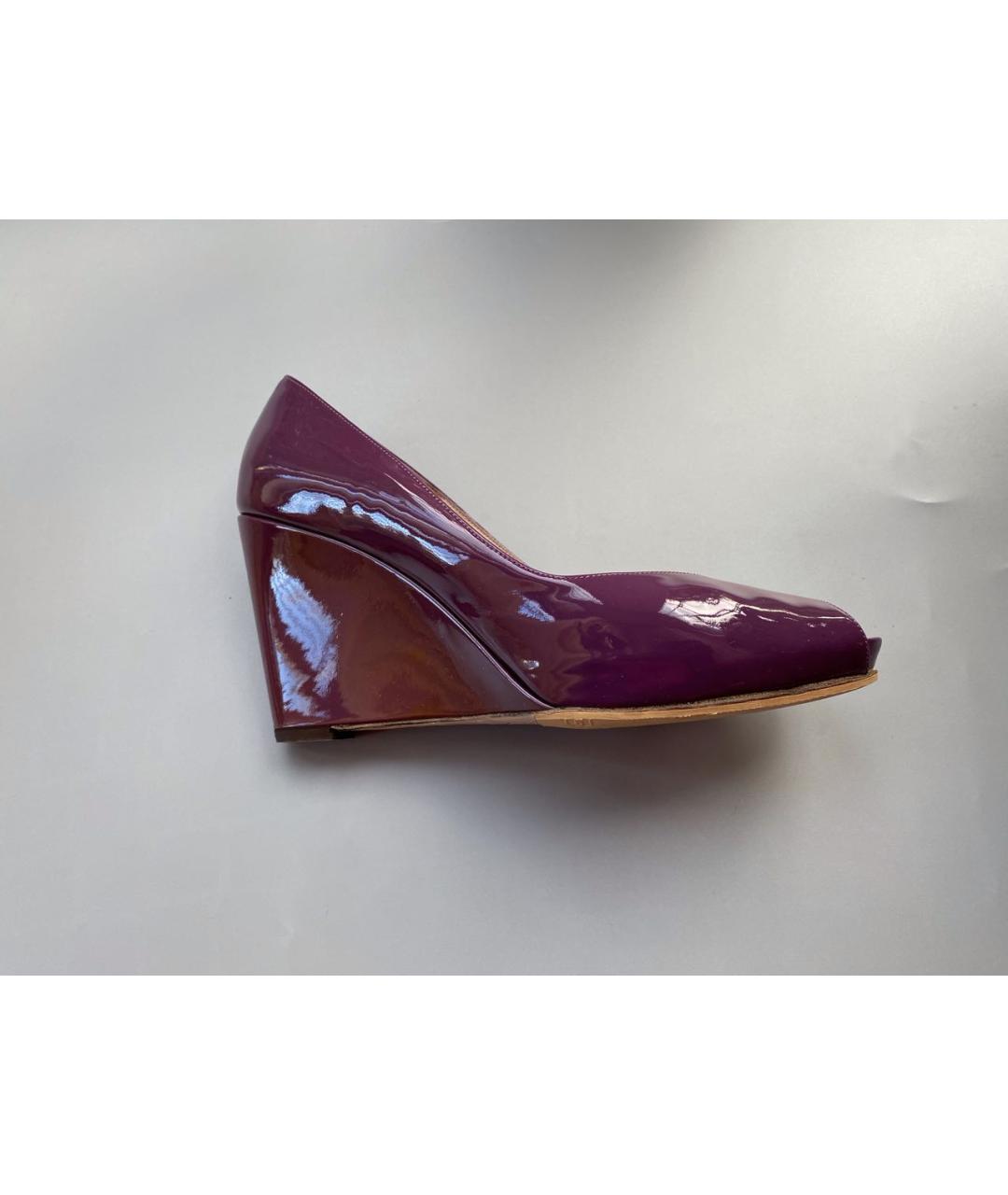 FERRAGAMO Фиолетовые туфли из лакированной кожи, фото 8