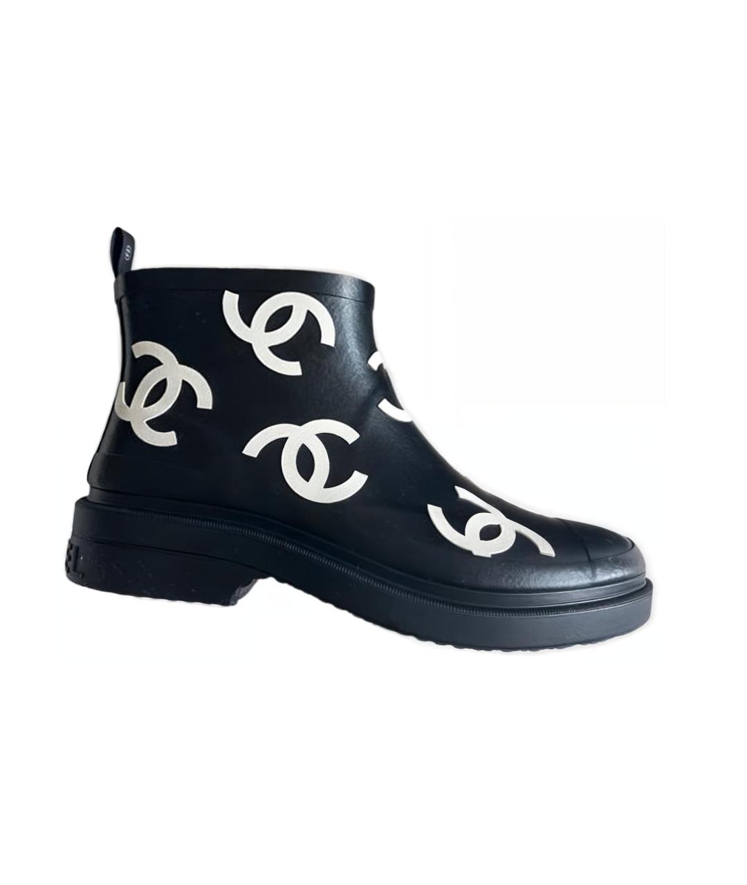CHANEL Черные ботинки, фото 2