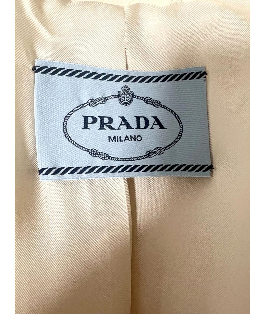 PRADA Белое пальто, фото 4