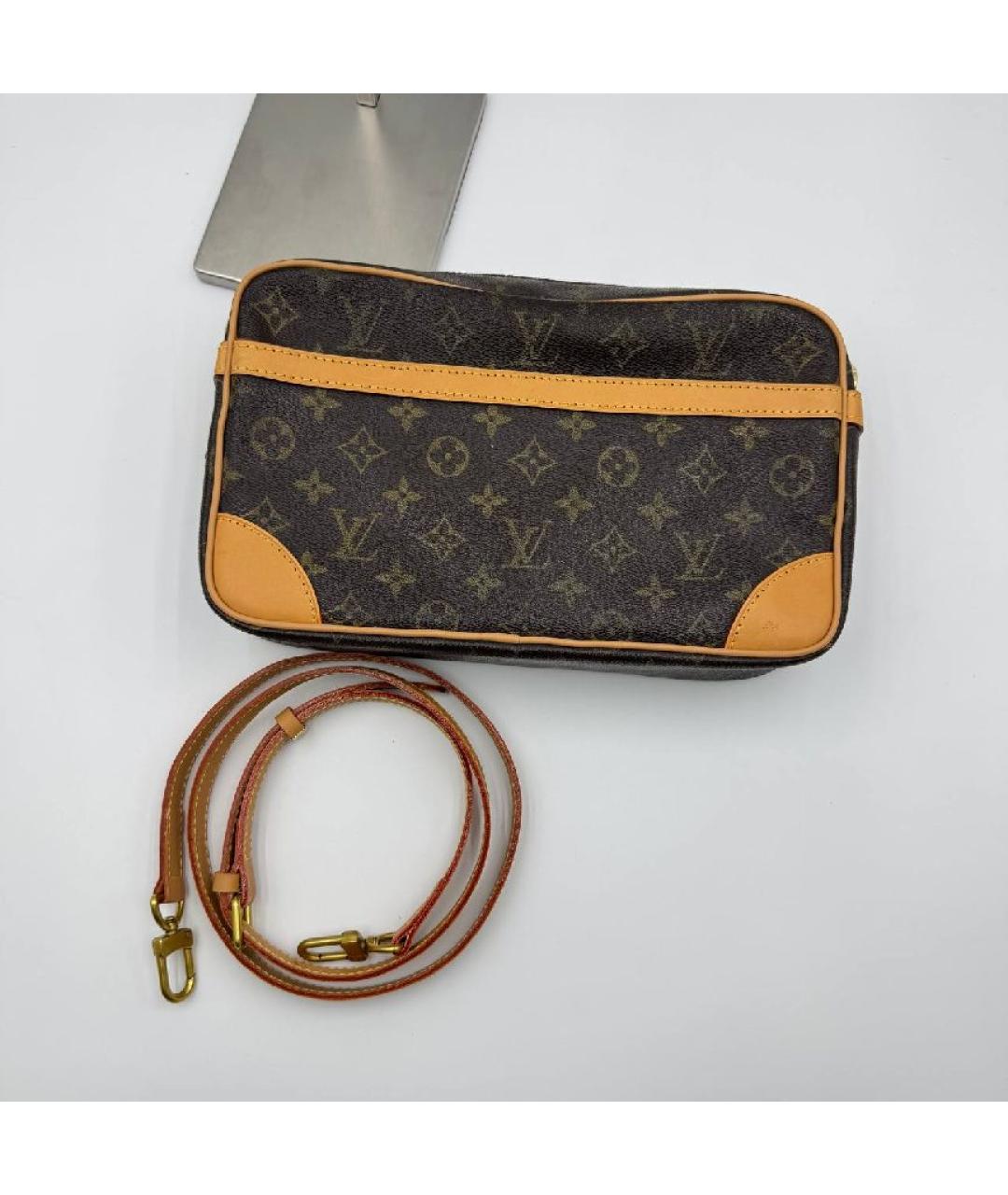LOUIS VUITTON Коричневая сумка на плечо из канвы, фото 7
