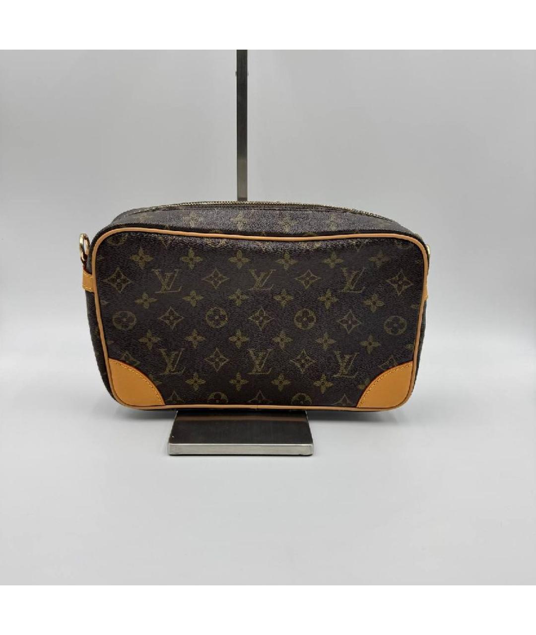 LOUIS VUITTON Коричневая сумка на плечо из канвы, фото 3