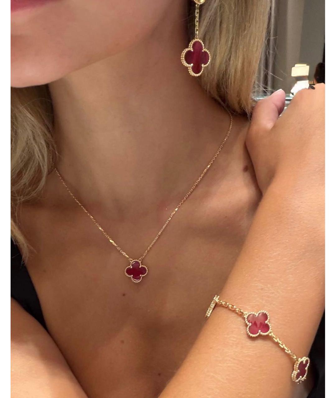 VAN CLEEF & ARPELS Розовая подвеска из желтого золота, фото 6