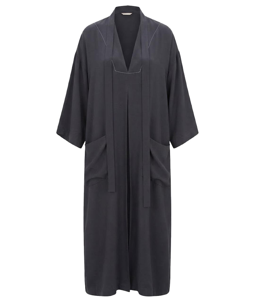 FABIANA FILIPPI Темно-синее вискозное повседневное платье, фото 1