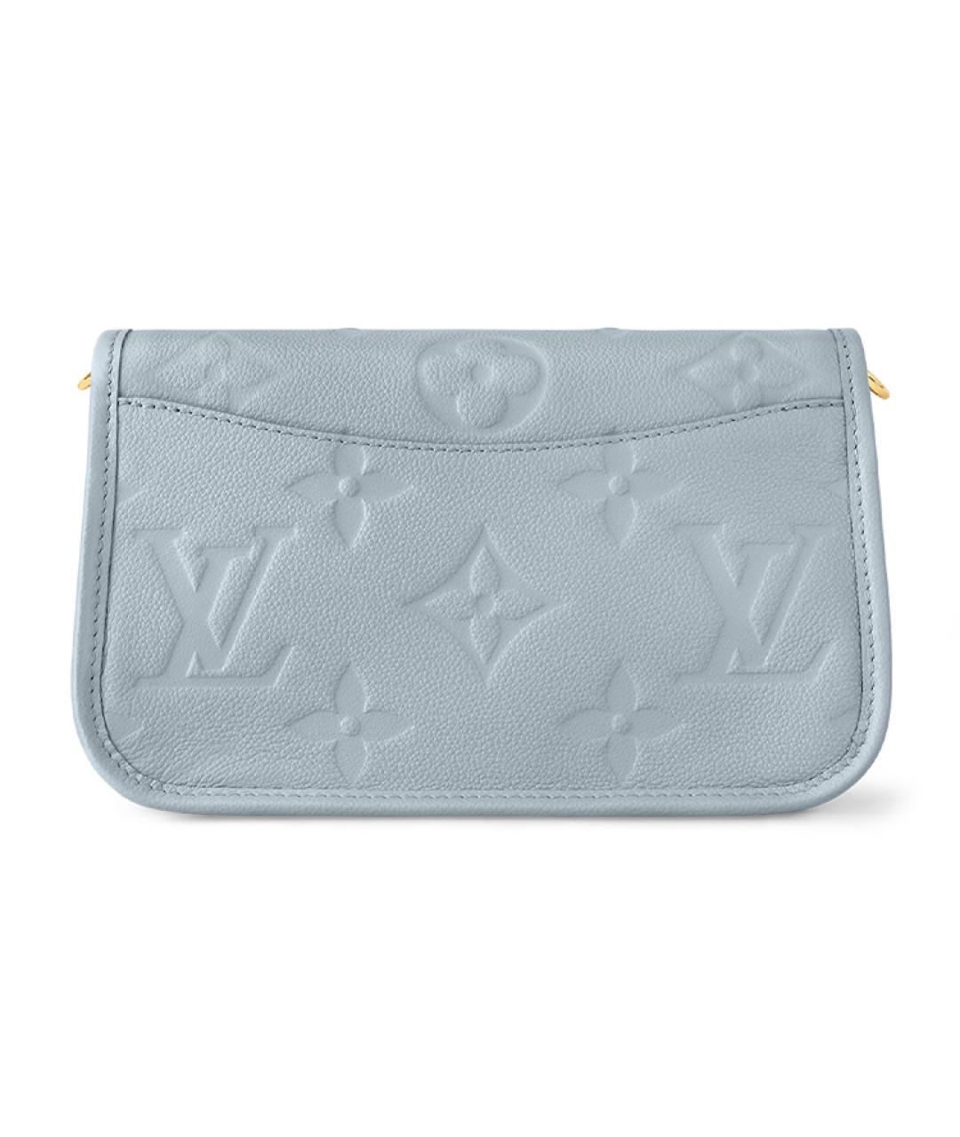 LOUIS VUITTON Голубая кожаная сумка через плечо, фото 3