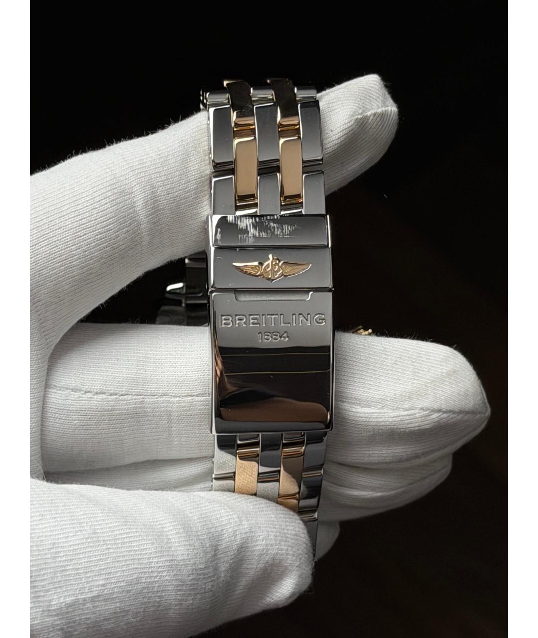 BREITLING Темно-синие часы из желтого золота, фото 9