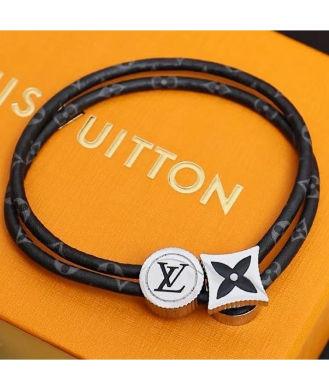 LOUIS VUITTON Черный латунный браслет, фото 3