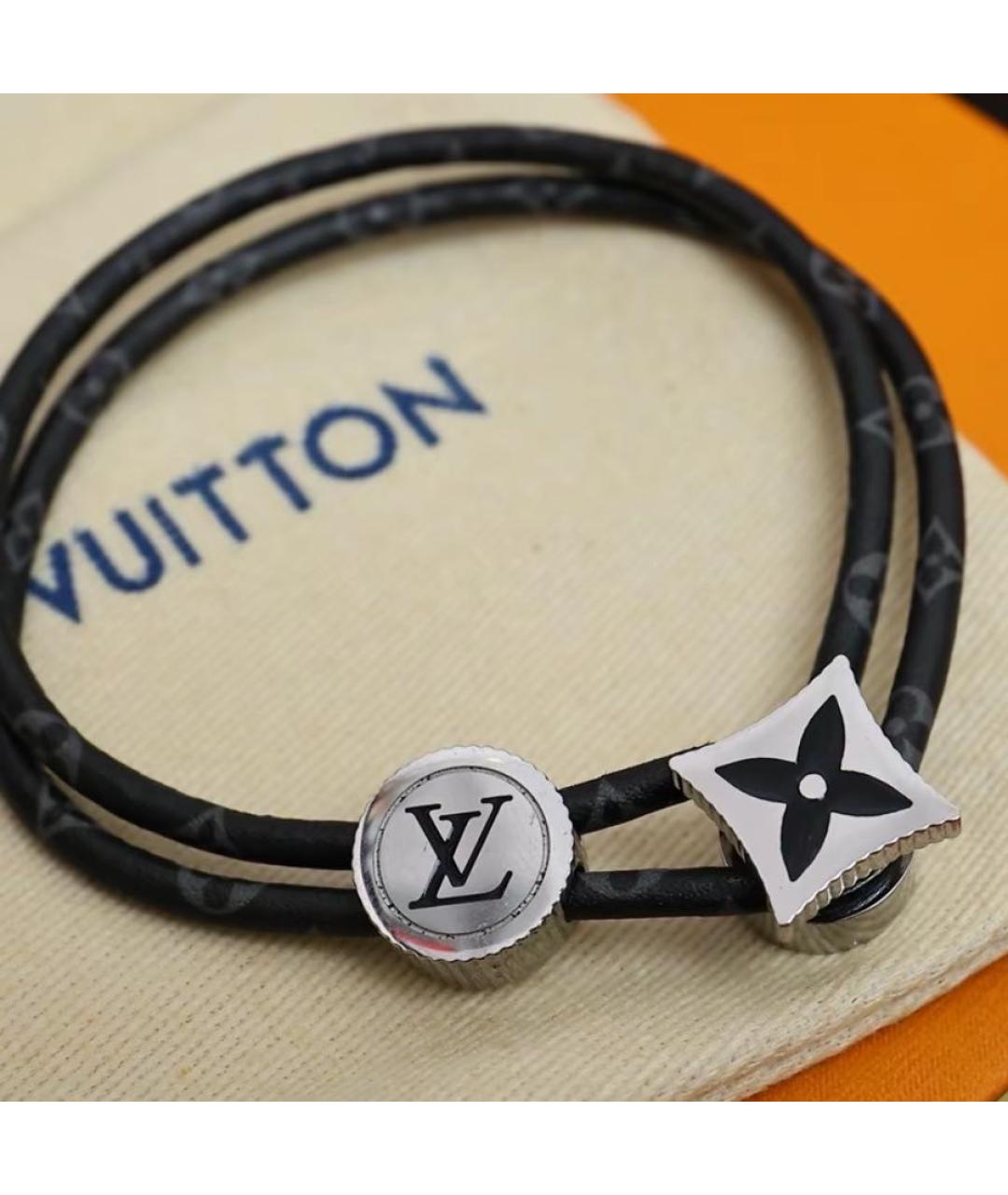 LOUIS VUITTON Черный латунный браслет, фото 4