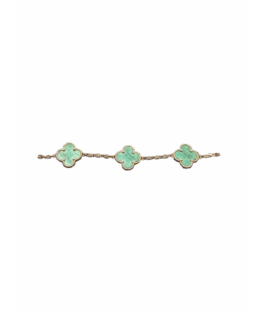 VAN CLEEF & ARPELS Зеленый браслет из желтого золота, фото 1