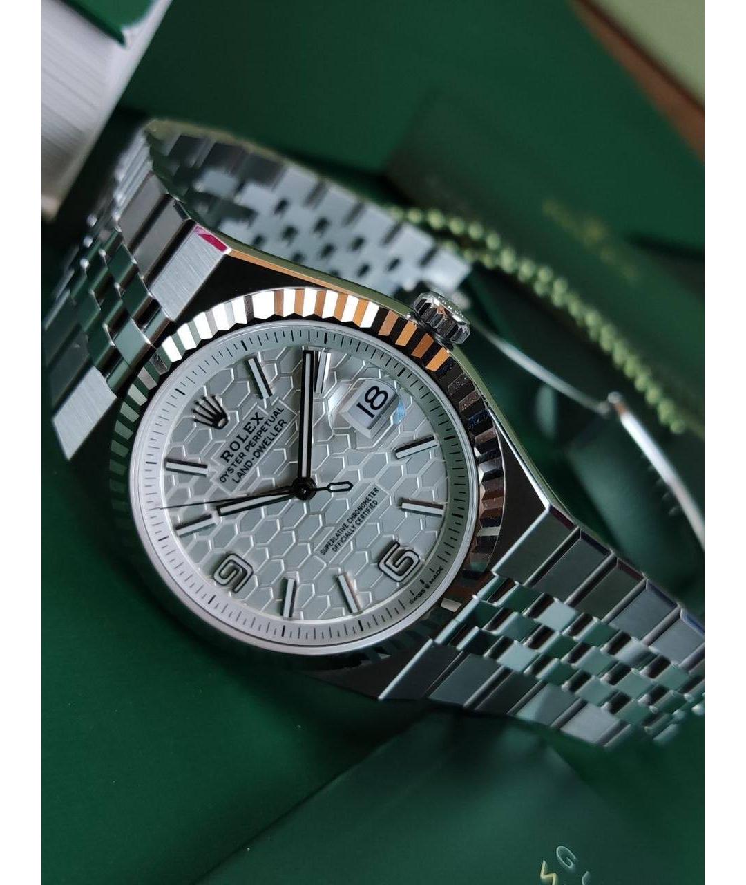 ROLEX Белые часы из белого золота, фото 4