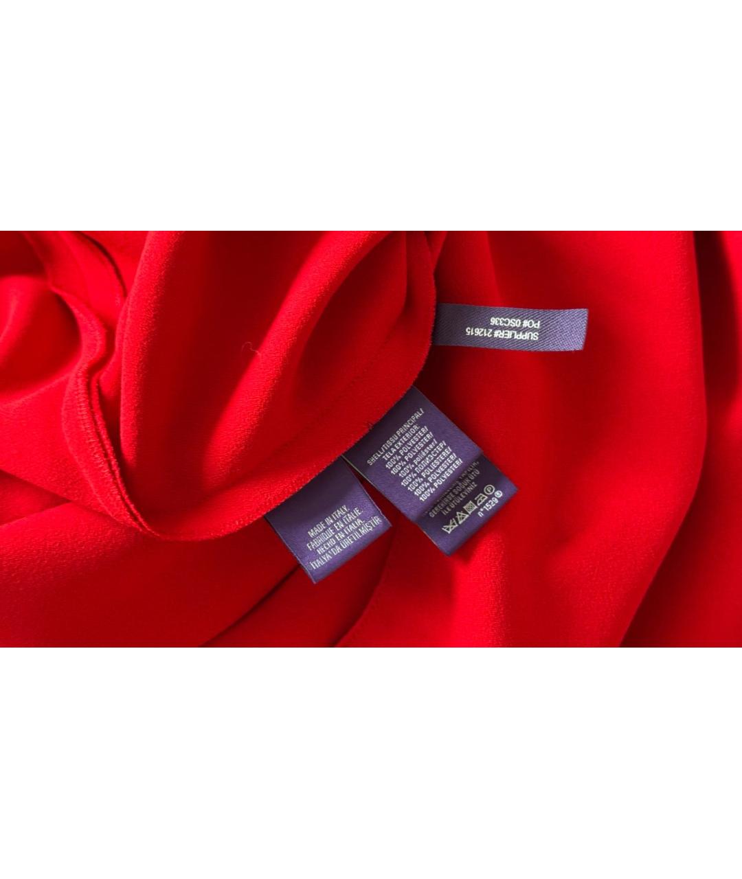 RALPH LAUREN Красная полиэстеровая блузы, фото 3