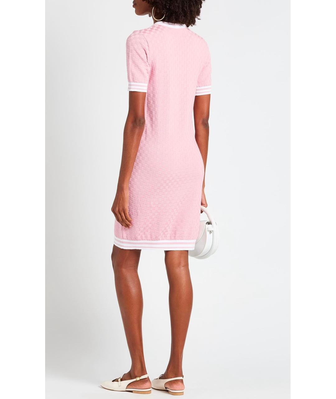 VERSACE Розовое хлопковое коктейльное платье, фото 3
