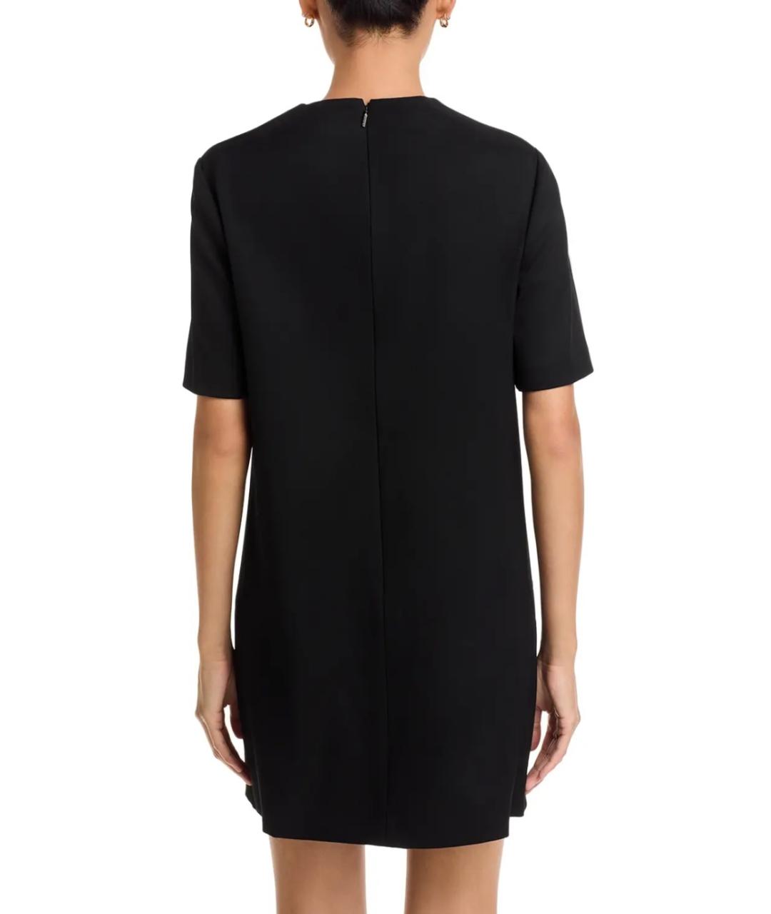 VERSACE Черное шерстяное коктейльное платье, фото 4