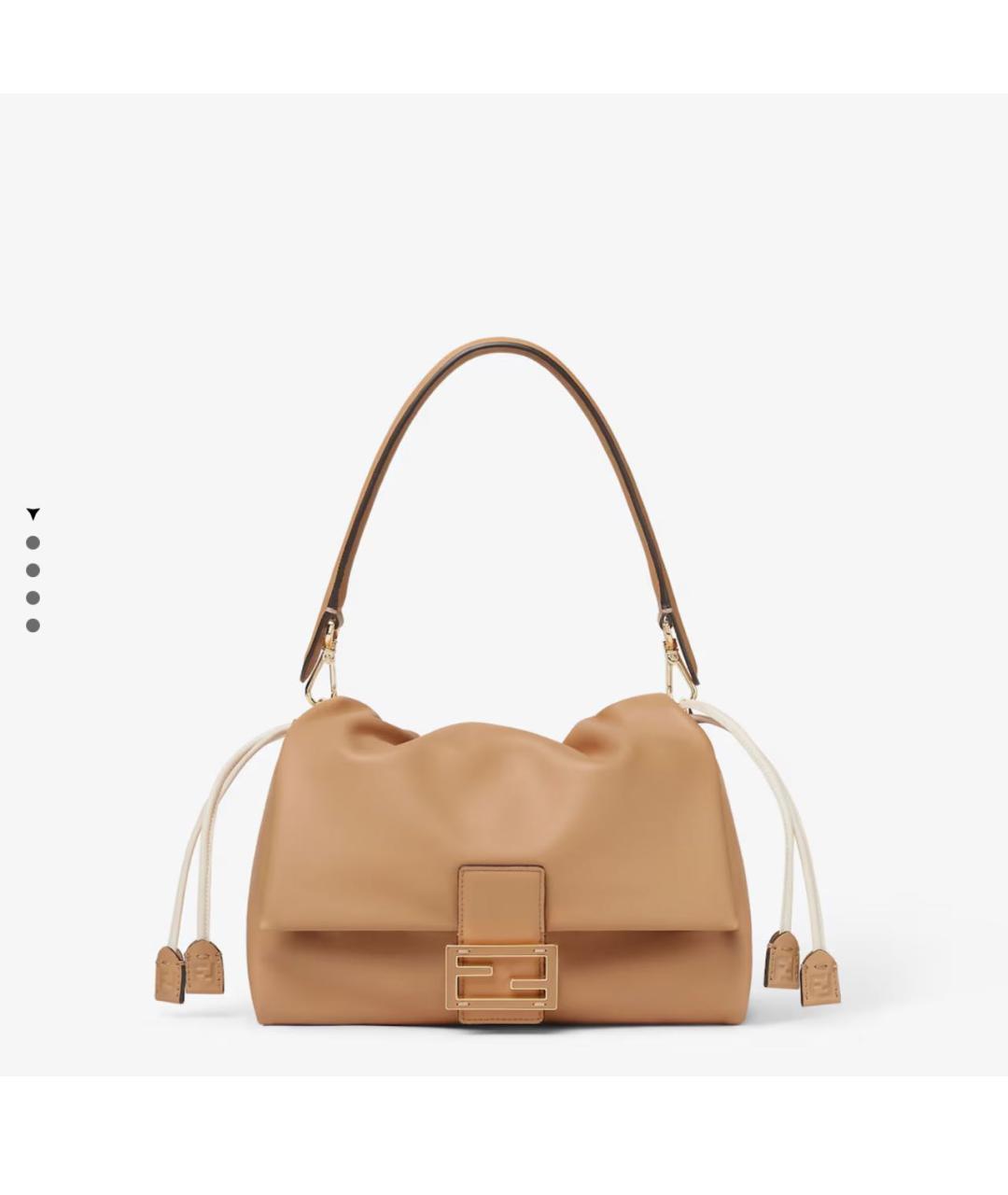 FENDI Коричневая кожаная сумка через плечо, фото 3