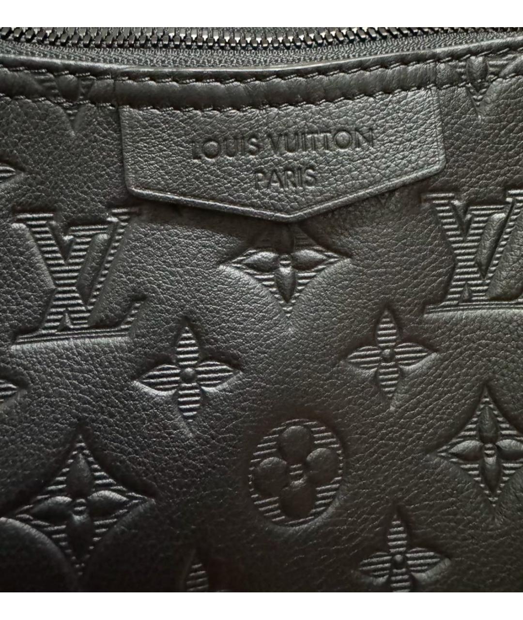LOUIS VUITTON Черная кожаная сумка на плечо, фото 4