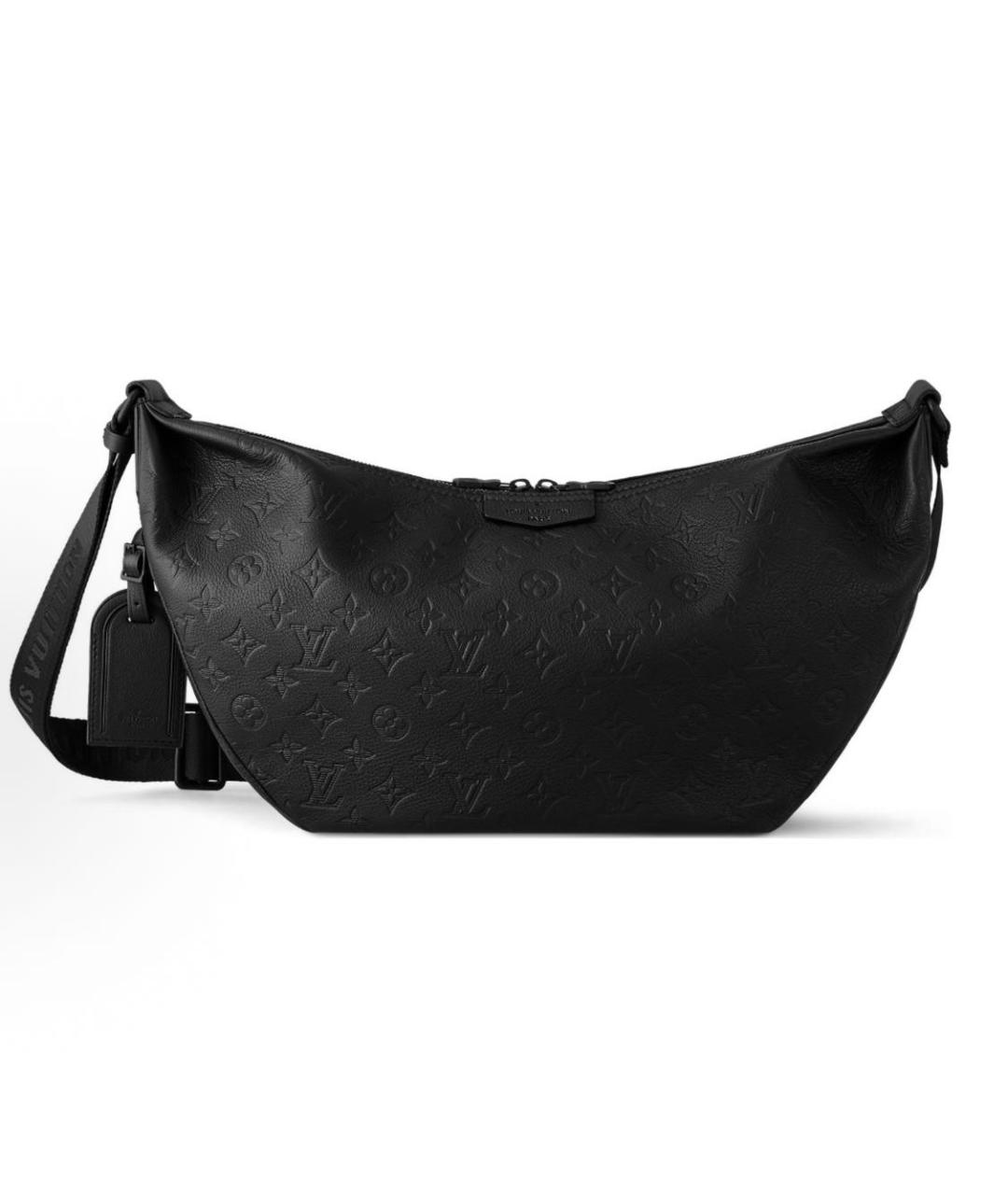 LOUIS VUITTON Черная кожаная сумка на плечо, фото 5