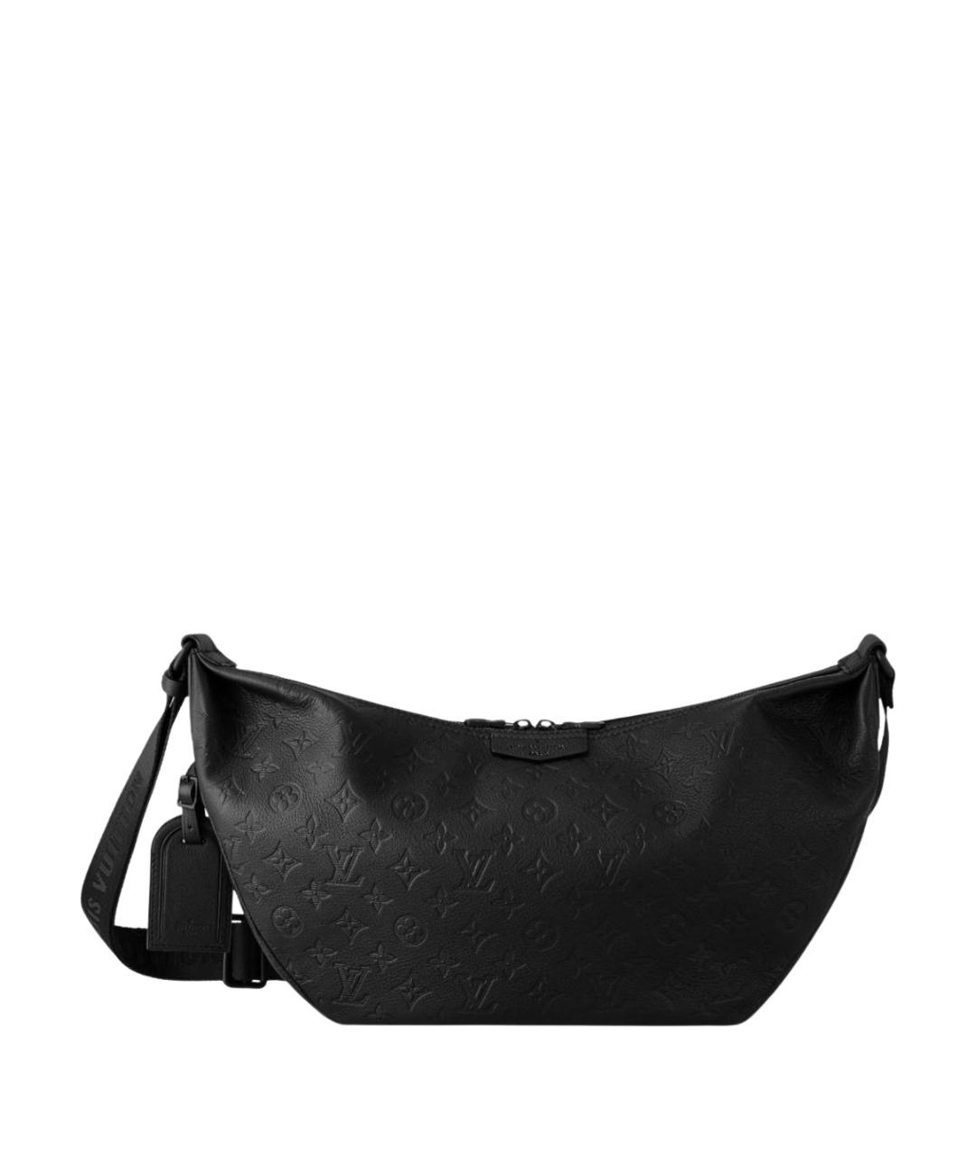 LOUIS VUITTON Черная кожаная сумка на плечо, фото 6