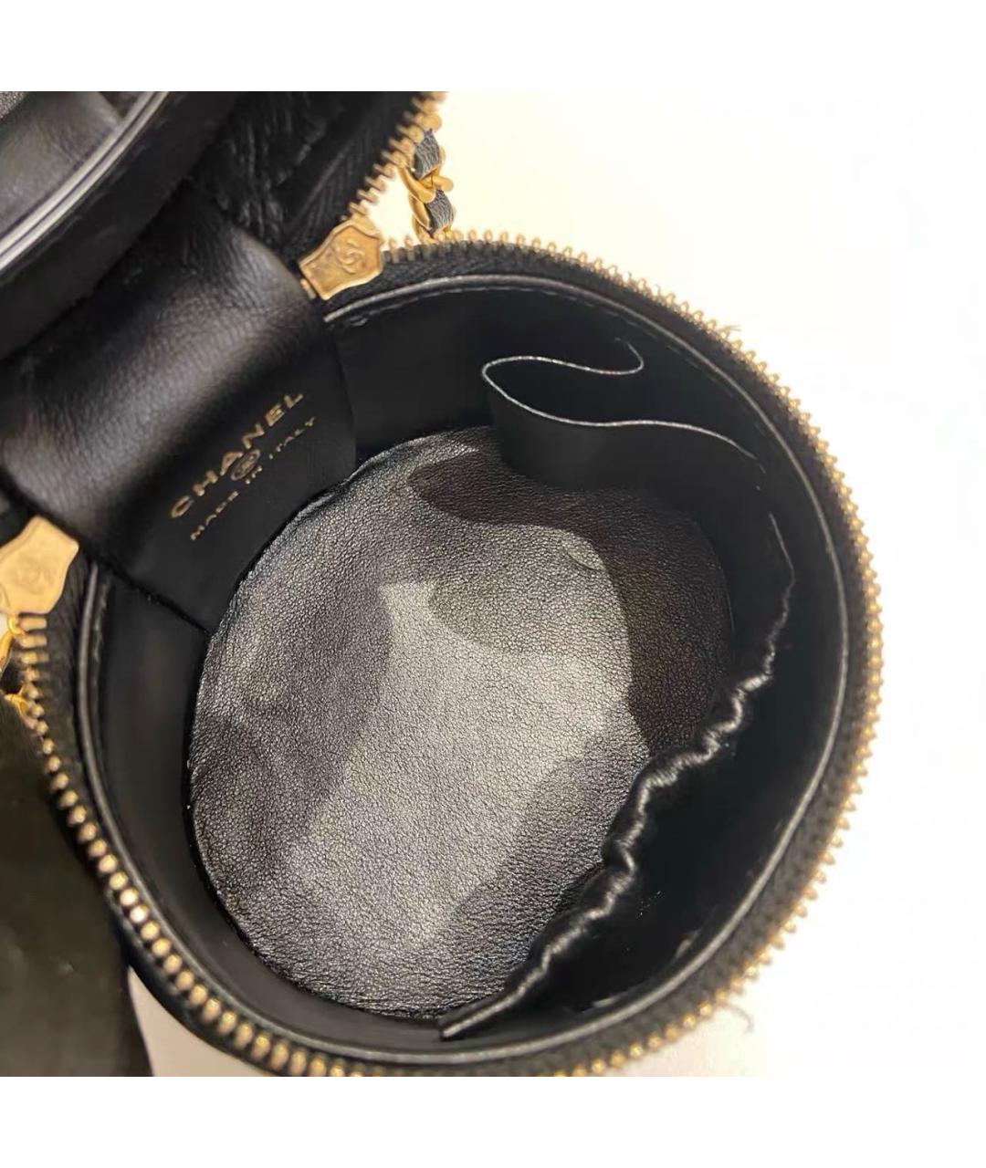 CHANEL Черная сумка через плечо из канвы, фото 5