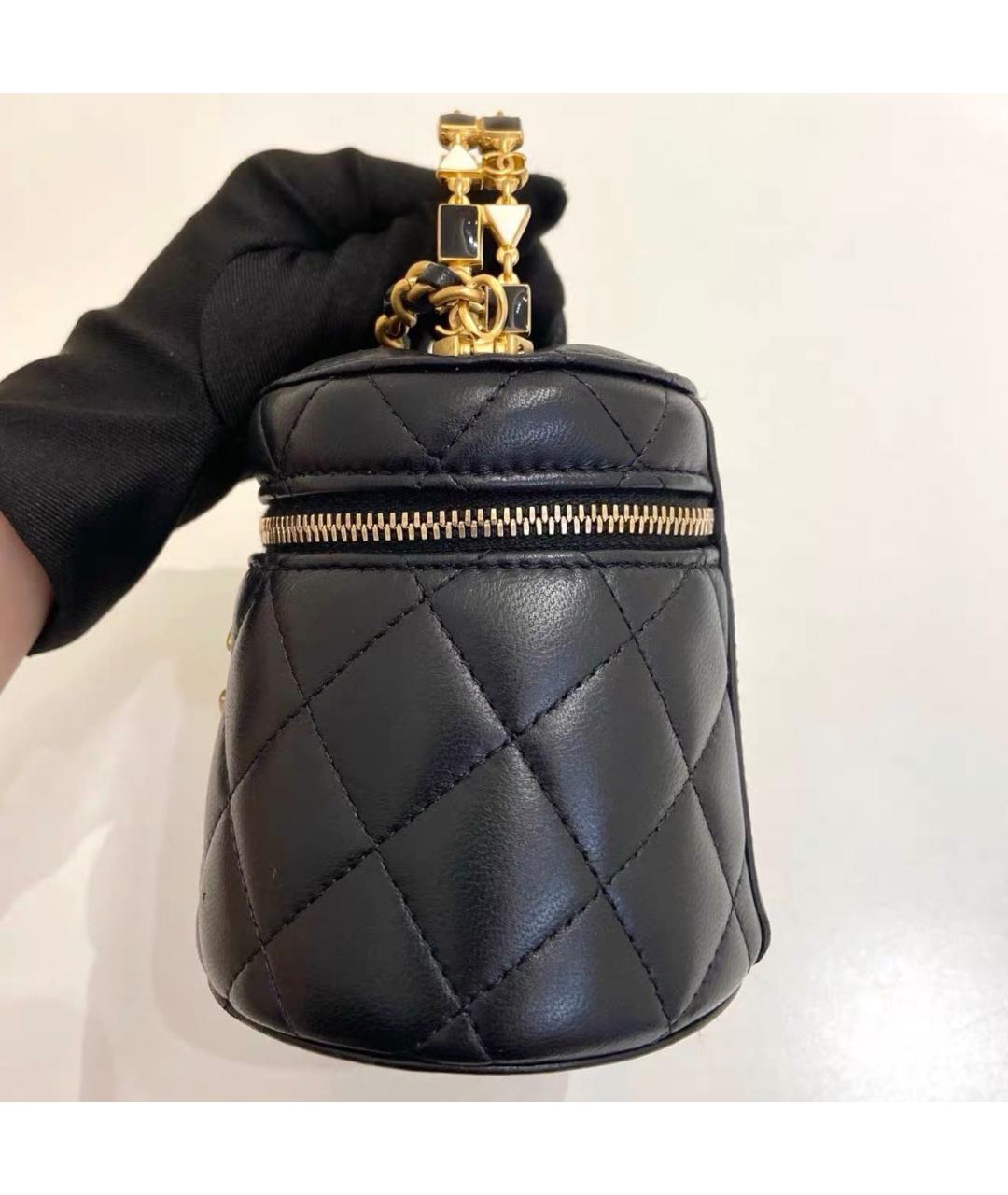 CHANEL Черная сумка через плечо из канвы, фото 3