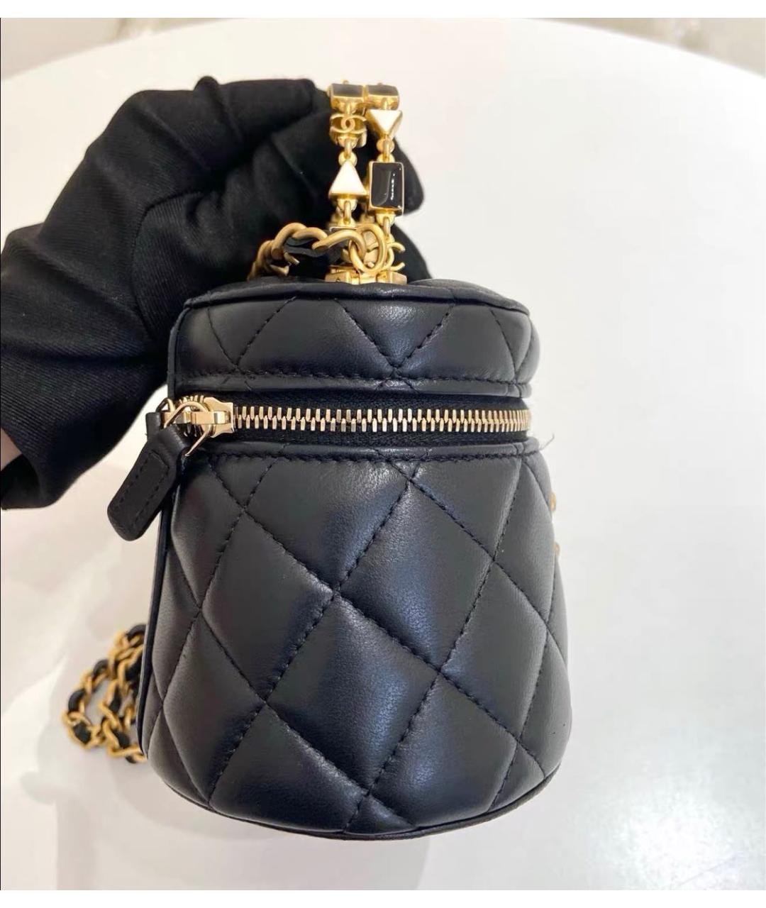CHANEL Черная сумка через плечо из канвы, фото 4