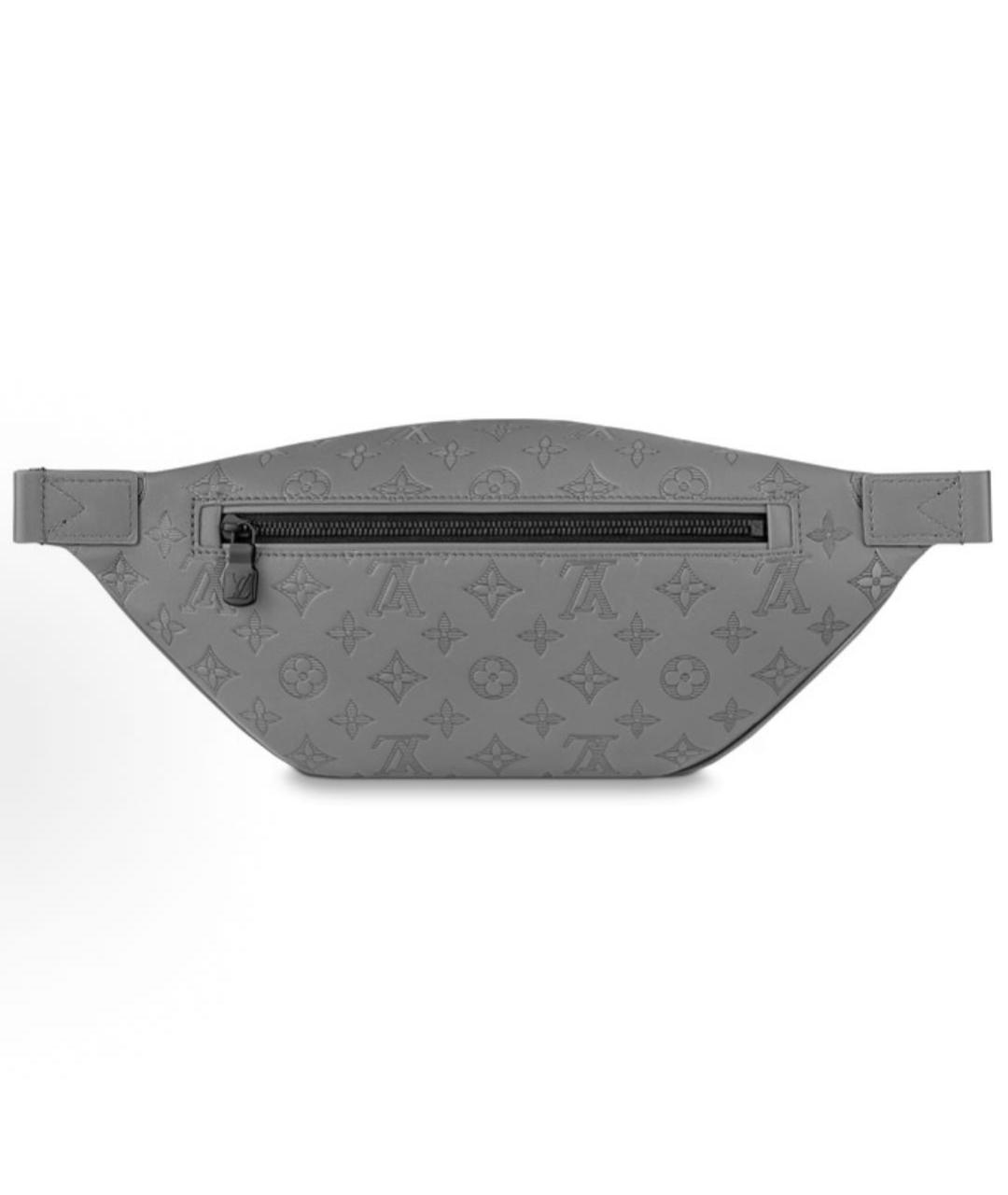 LOUIS VUITTON Серая кожаная поясная сумка, фото 2