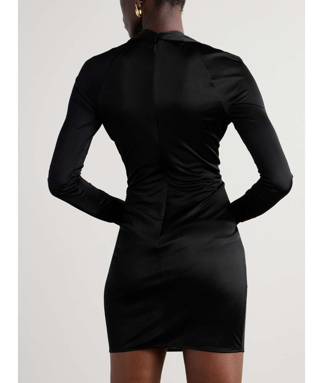 VERSACE Черное вискозное коктейльное платье, фото 3