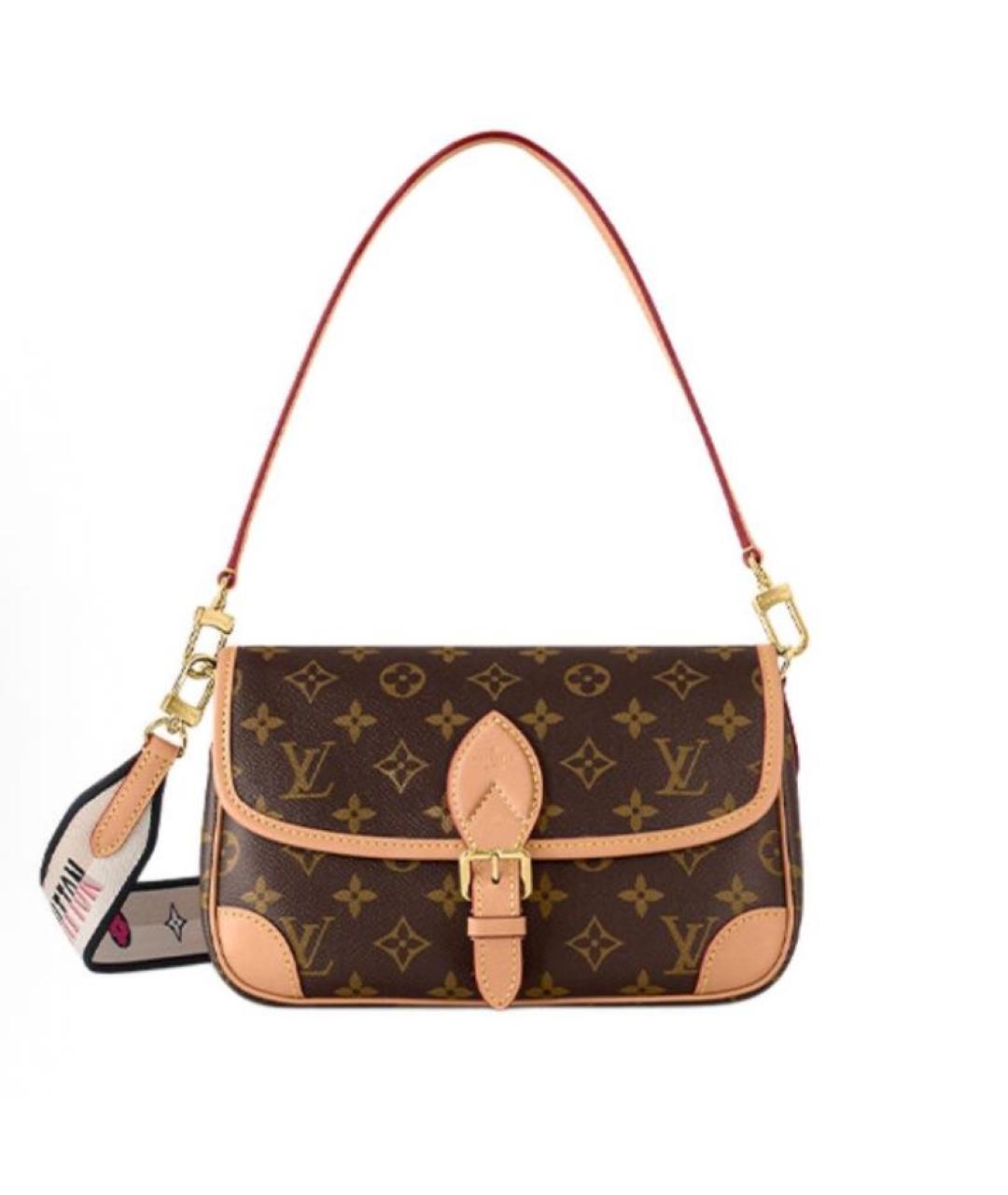 LOUIS VUITTON Коричневая сумка через плечо из канвы, фото 4