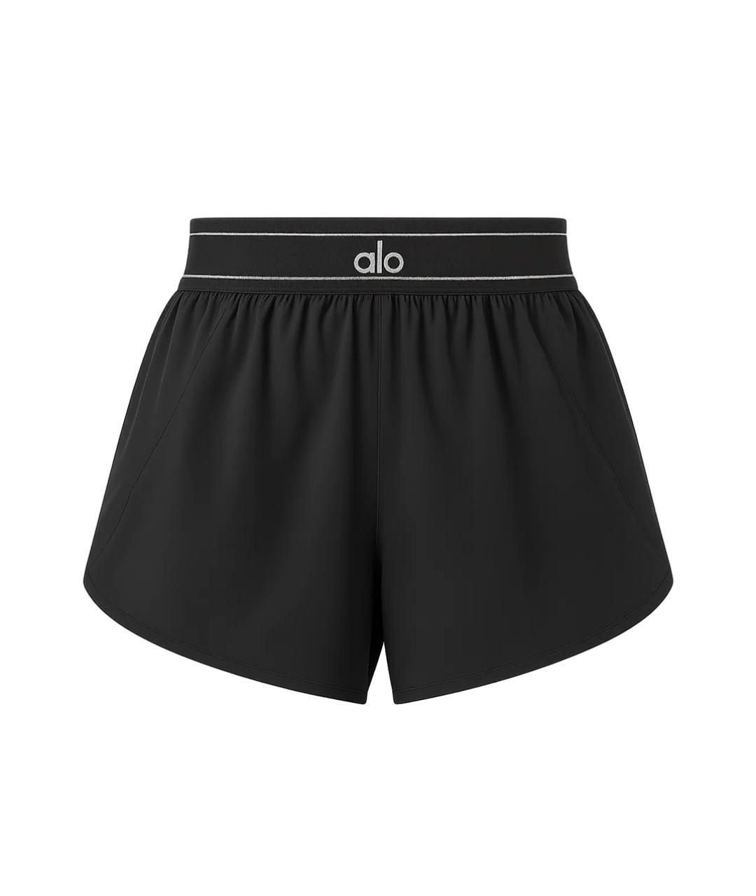 ALO YOGA Черные полиэстеровые спортивные брюки и шорты, фото 1