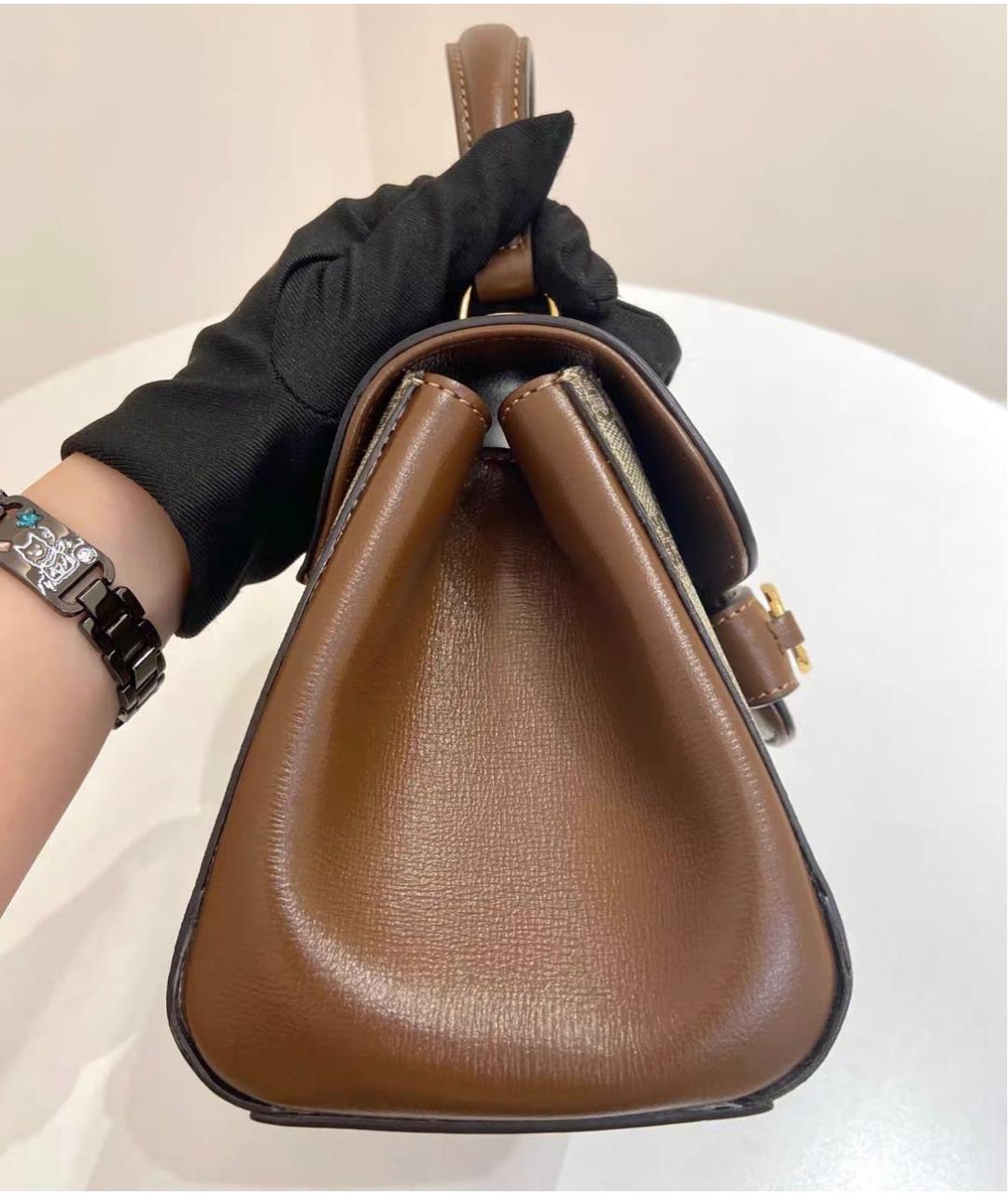 GUCCI Коричневая кожаная сумка через плечо, фото 3