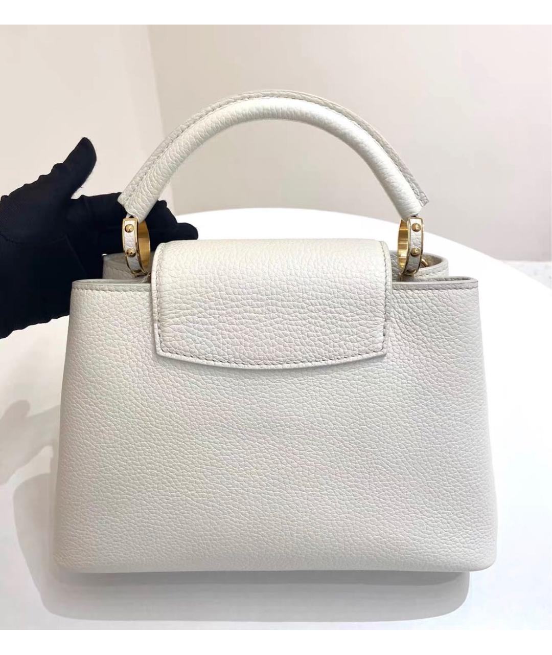 LOUIS VUITTON Белая кожаная сумка через плечо, фото 2