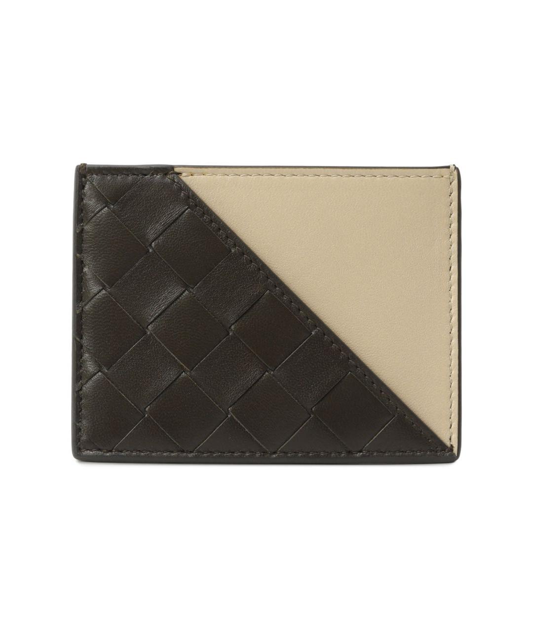 BOTTEGA VENETA Хаки кожаный кардхолдер, фото 6