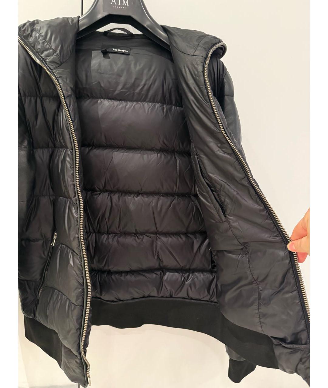 THE KOOPLES Черная куртка из кожи аллигатора, фото 4