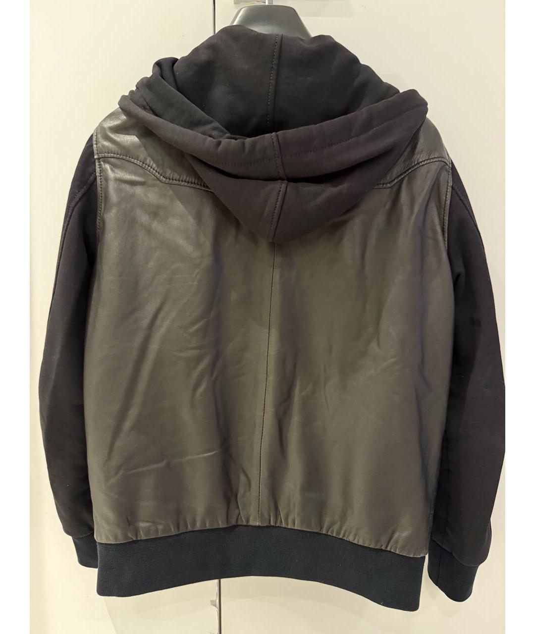 THE KOOPLES Черная куртка из кожи аллигатора, фото 2