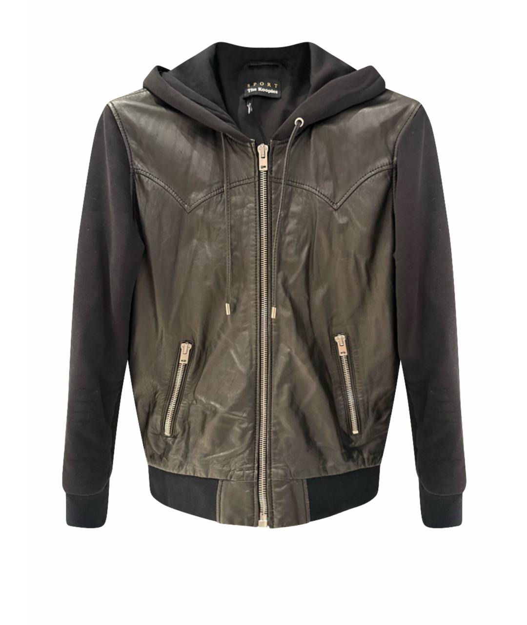 THE KOOPLES Черная куртка из кожи аллигатора, фото 1
