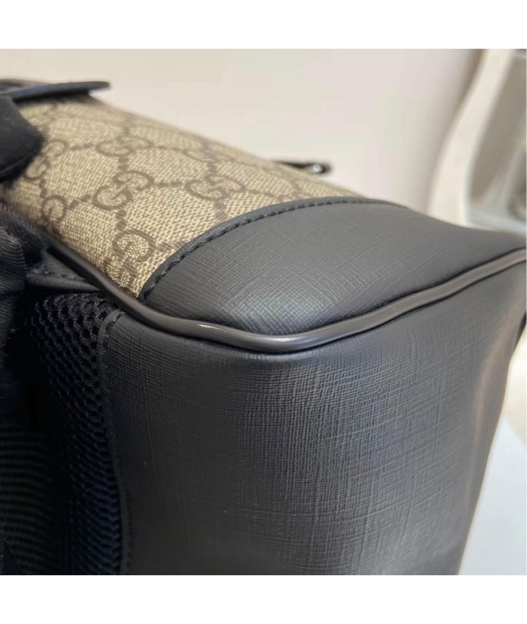 GUCCI Черный кожаный рюкзак, фото 7