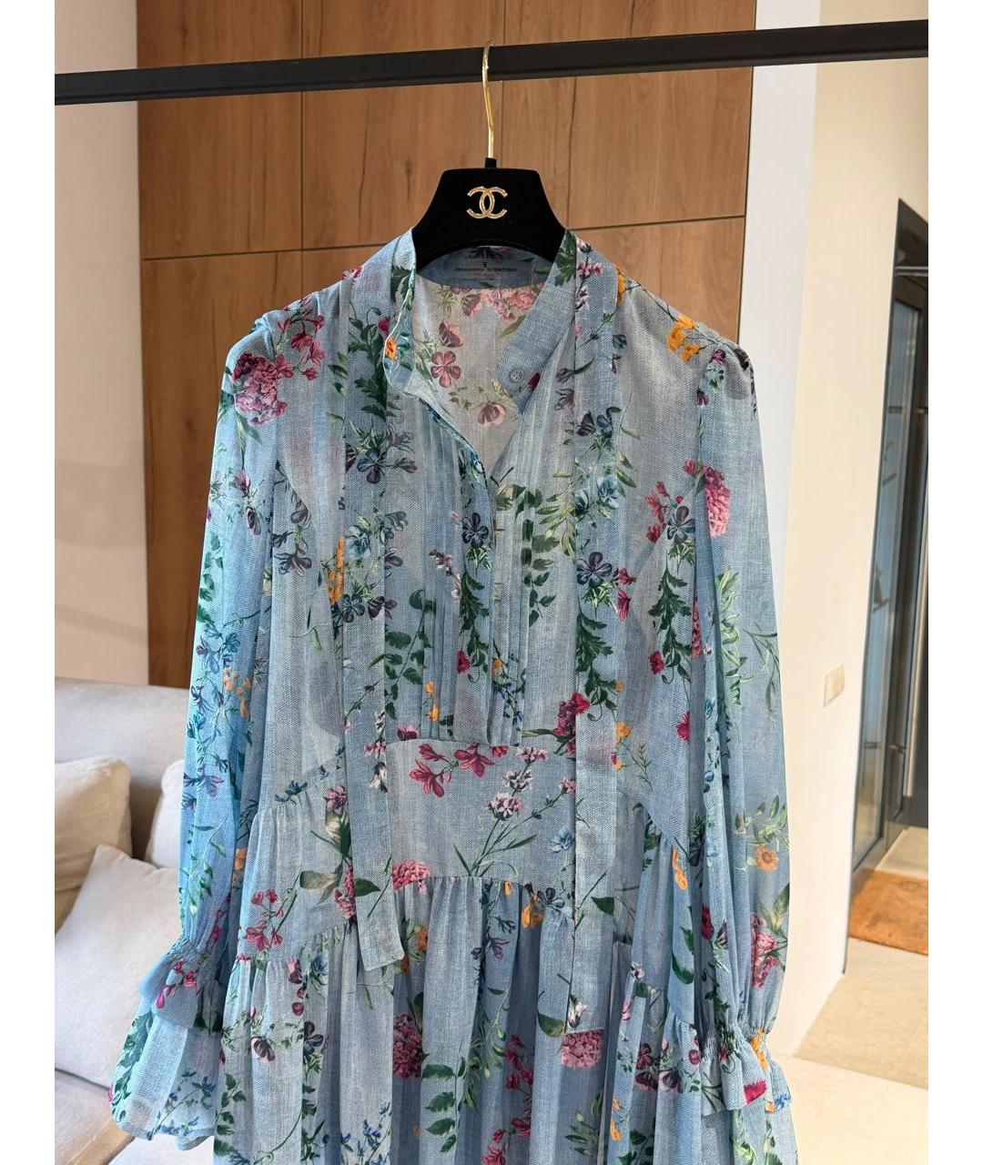 ERMANNO SCERVINO Голубое повседневное платье, фото 2