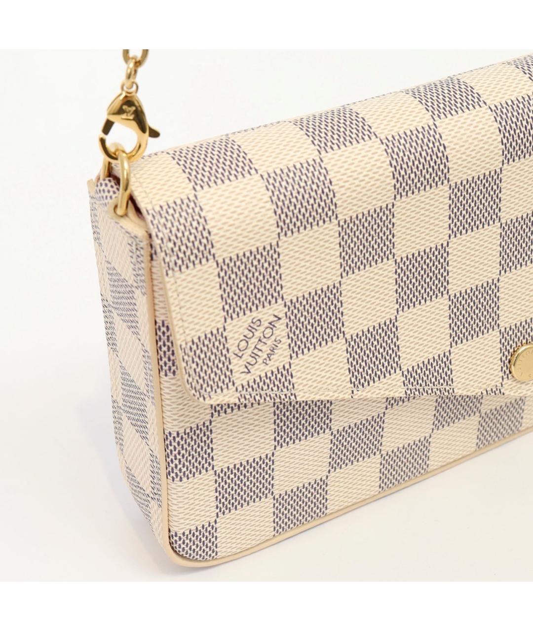 LOUIS VUITTON Белая сумка через плечо из канвы, фото 6