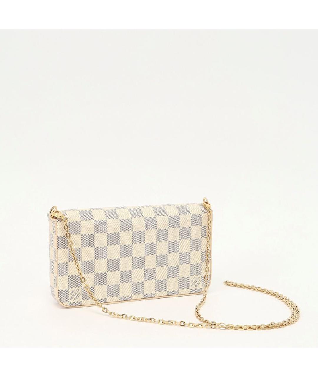 LOUIS VUITTON Белая сумка через плечо из канвы, фото 3