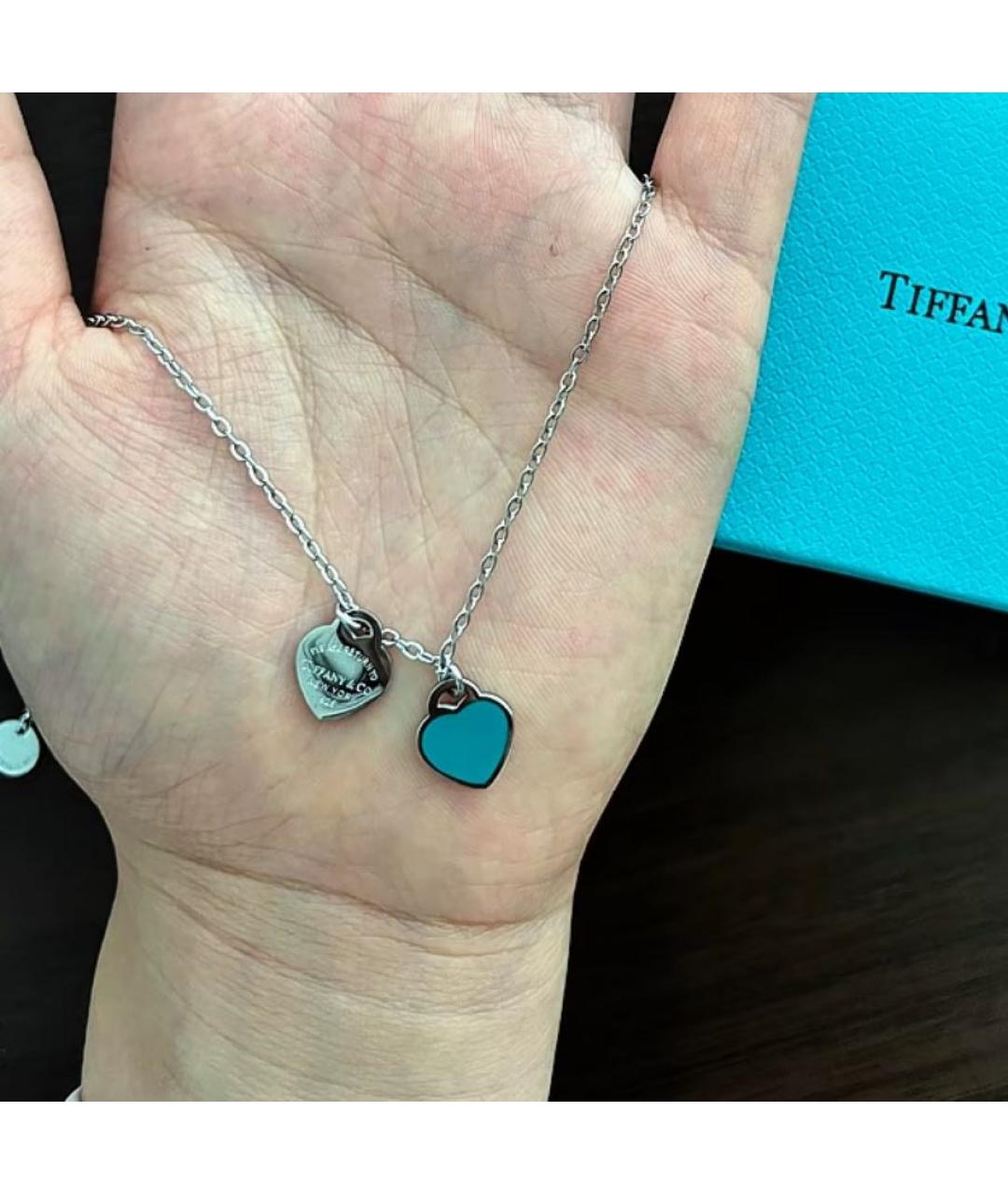 TIFFANY&CO Бирюзовая серебряная подвеска, фото 5