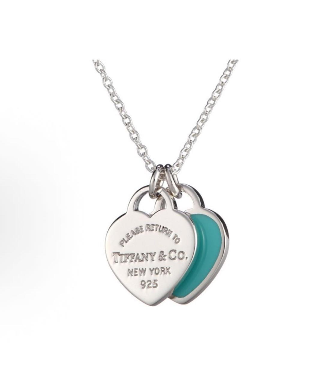 TIFFANY&CO Бирюзовая серебряная подвеска, фото 7
