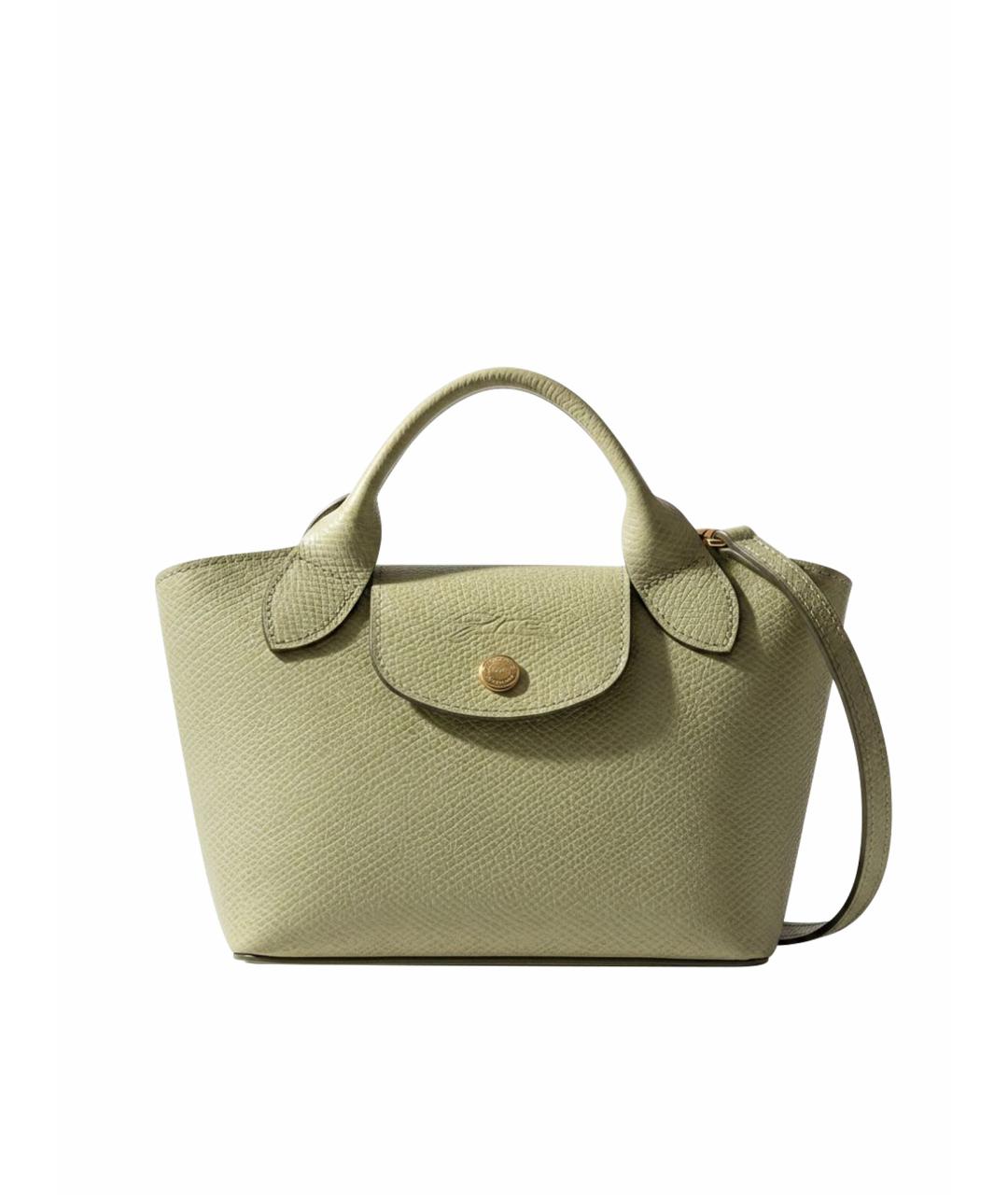 LONGCHAMP Зеленая кожаная сумка через плечо, фото 1