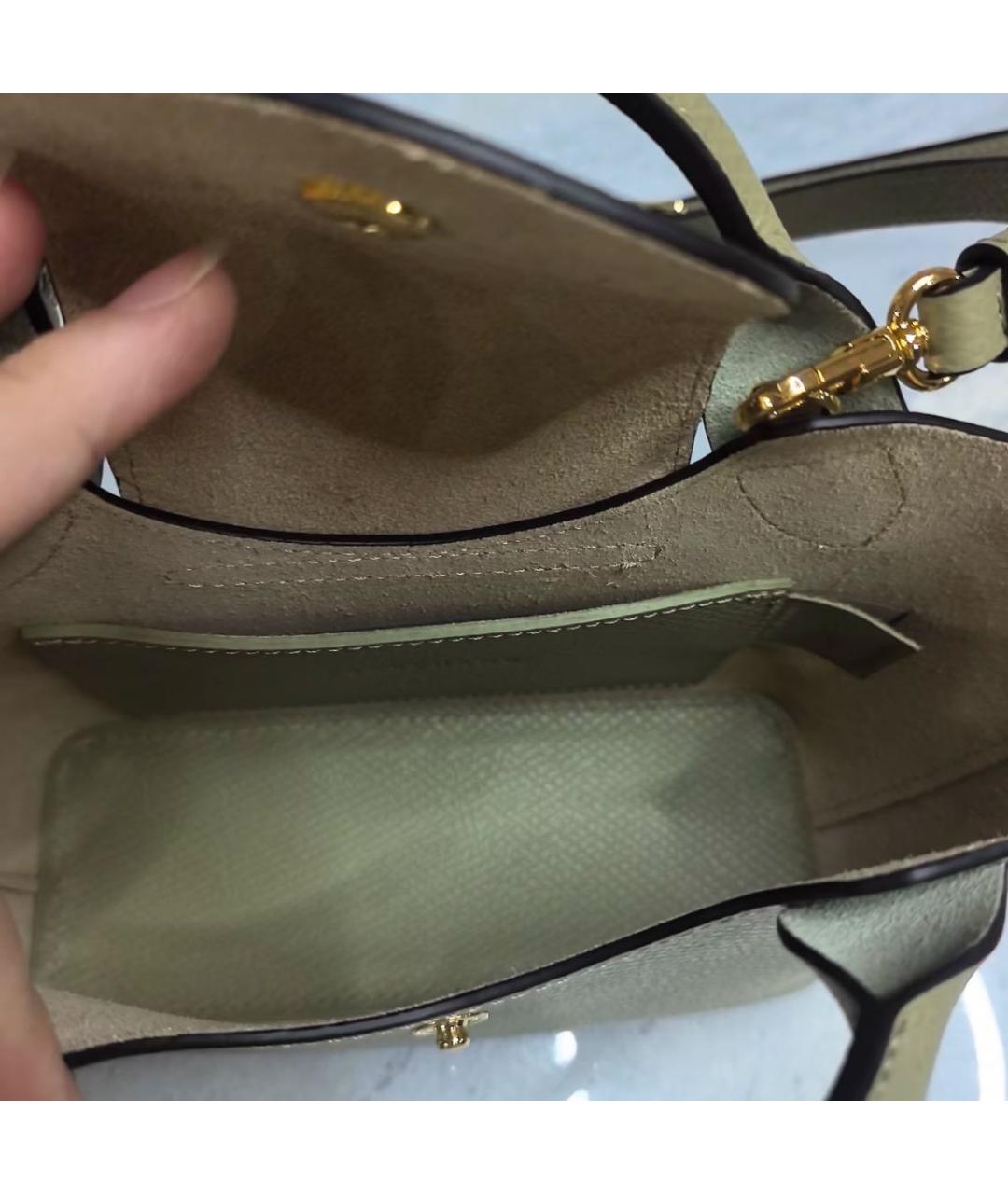 LONGCHAMP Зеленая кожаная сумка через плечо, фото 6