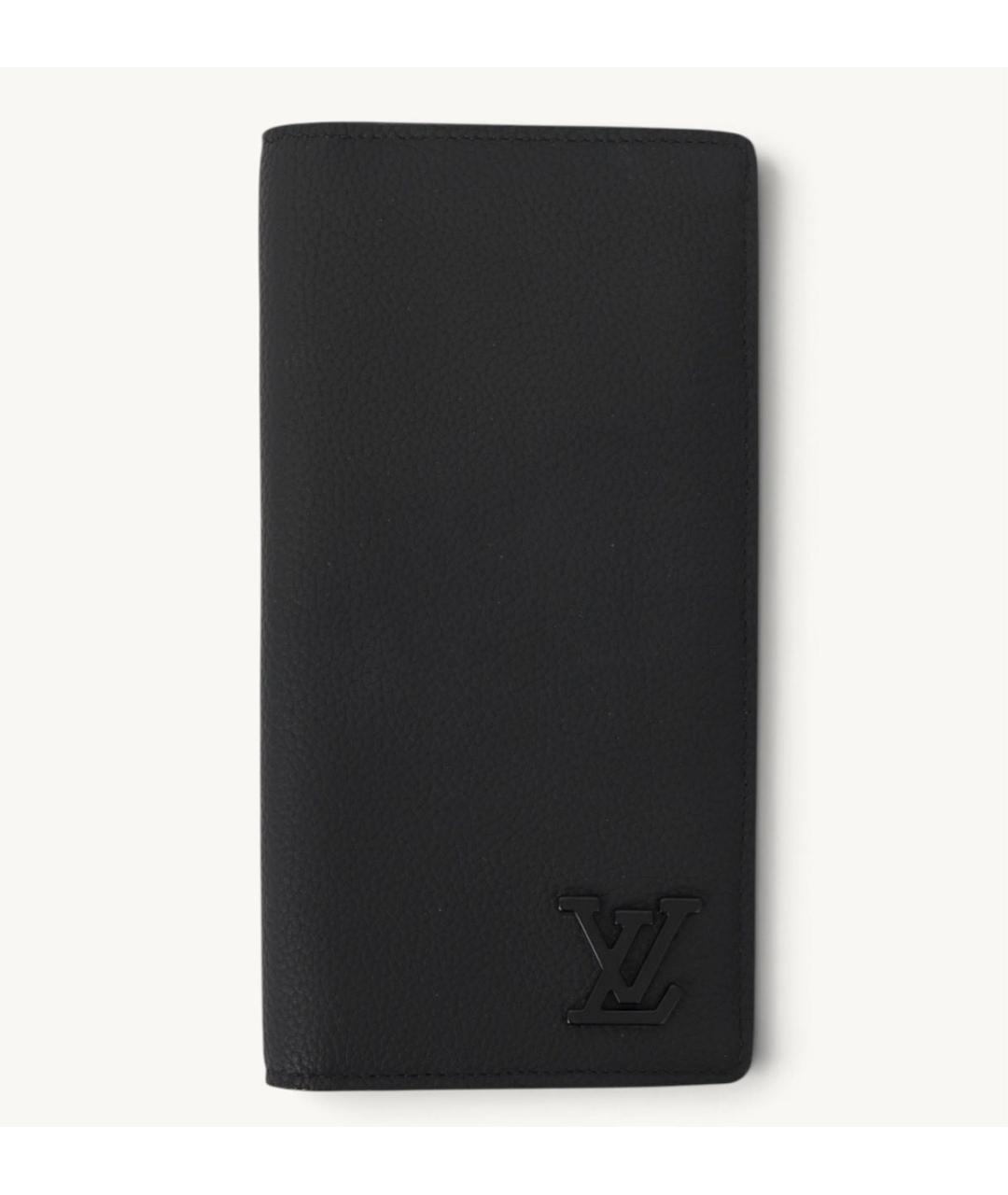 LOUIS VUITTON Черный кожаный кошелек, фото 5