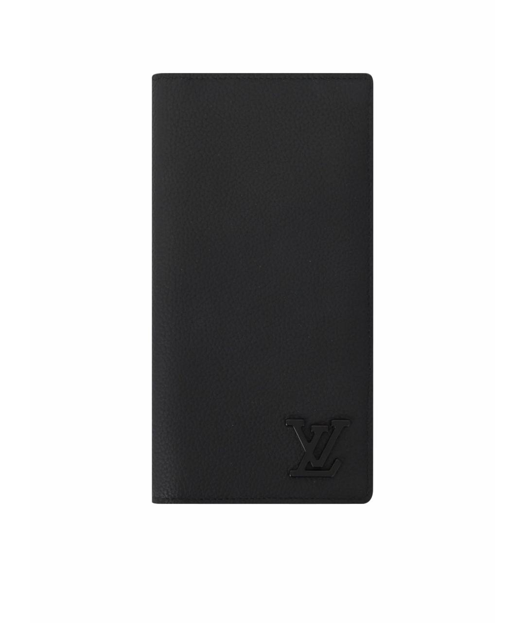 LOUIS VUITTON Черный кожаный кошелек, фото 1