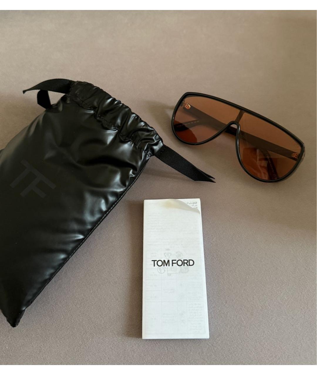 TOM FORD Коричневые пластиковые солнцезащитные очки, фото 5