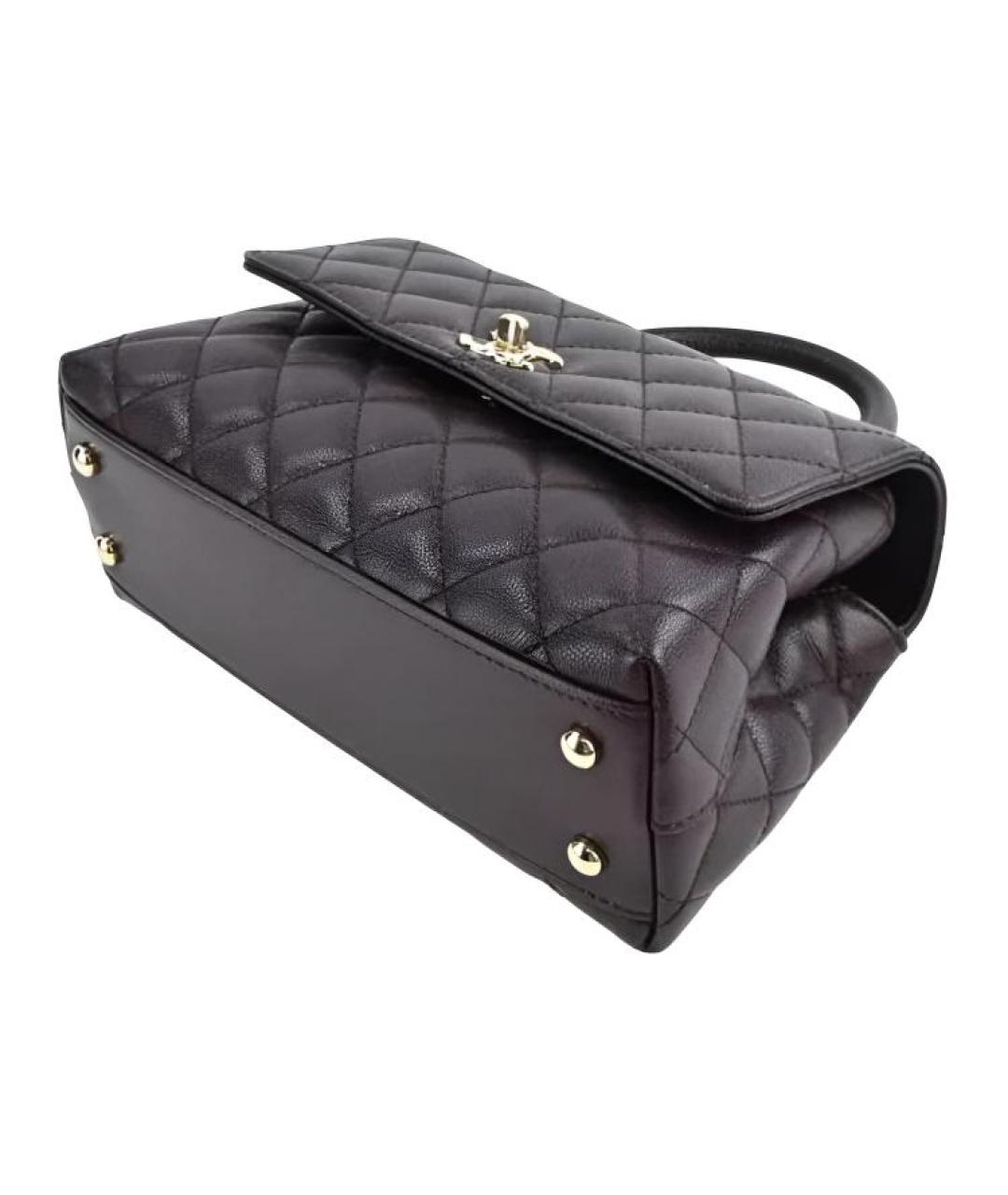CHANEL Коричневая кожаная сумка через плечо, фото 3