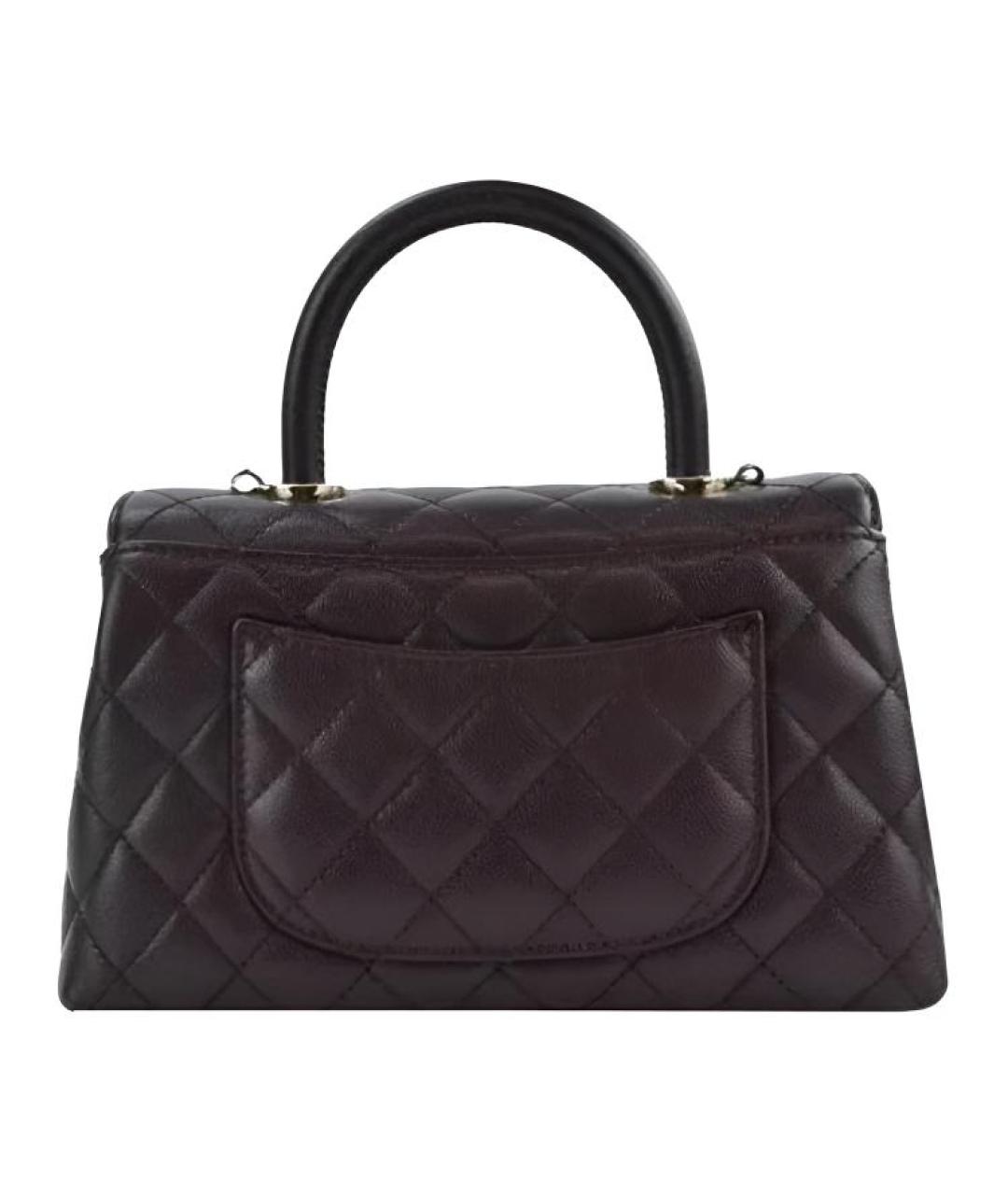 CHANEL Коричневая кожаная сумка через плечо, фото 4