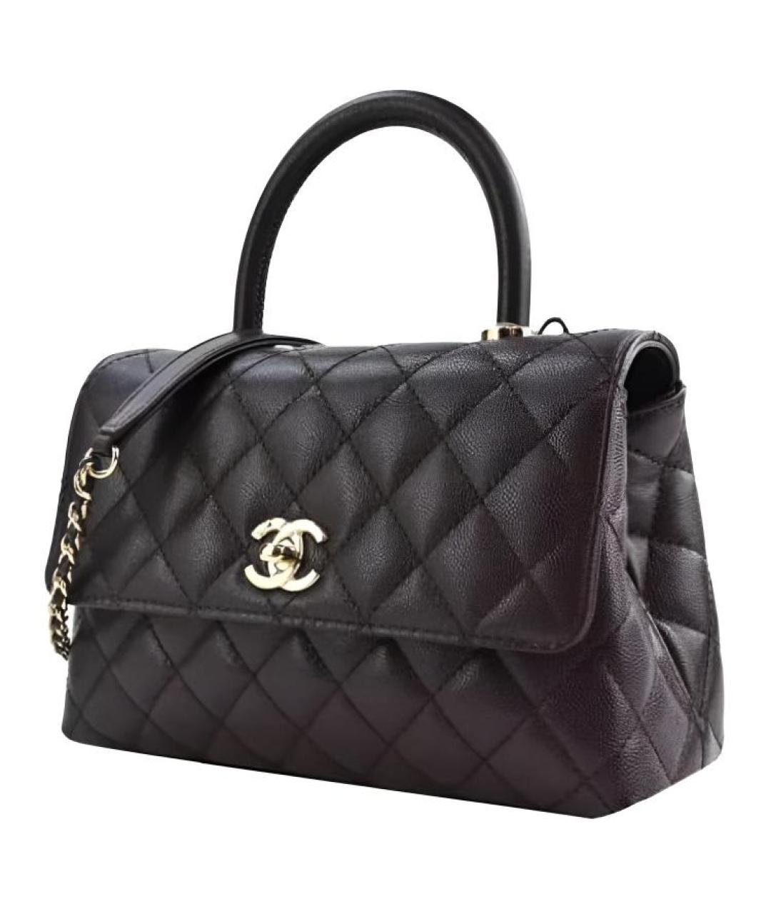 CHANEL Коричневая кожаная сумка через плечо, фото 2