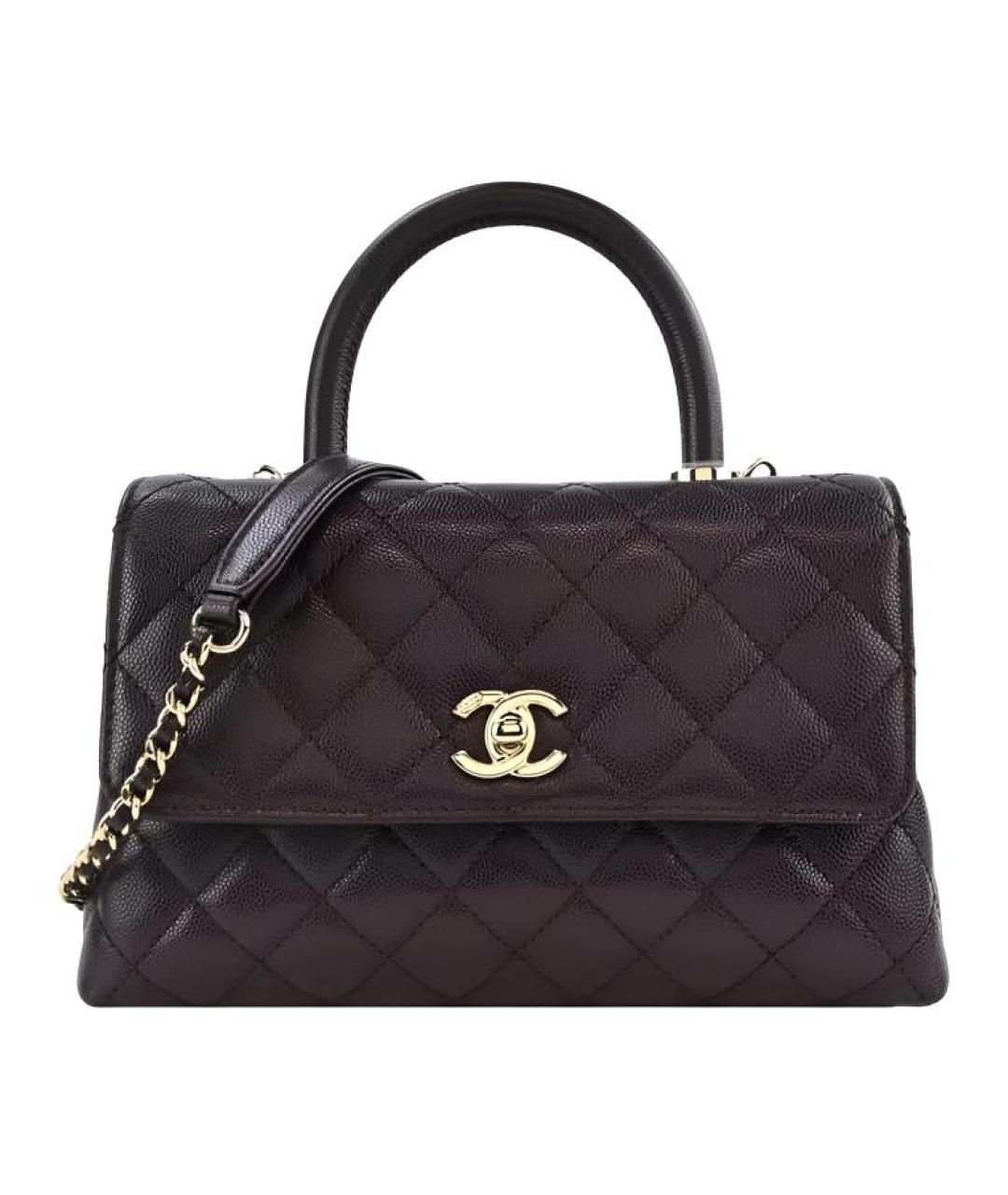 CHANEL Коричневая кожаная сумка через плечо, фото 1