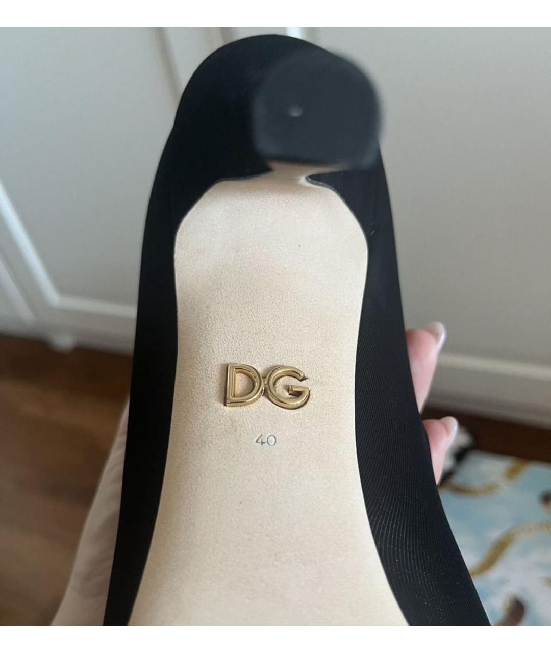 DOLCE&GABBANA Черные кожаные ботильоны, фото 3