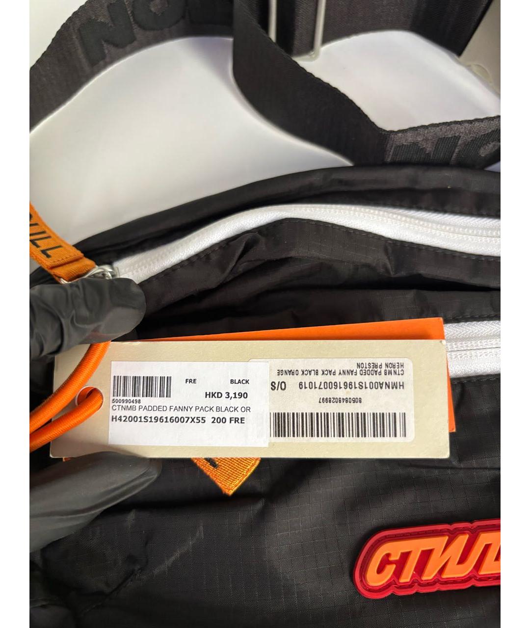 HERON PRESTON Черная нейлоновая поясная сумка, фото 4